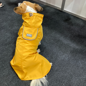 Chubasqueros para perros PET 2025, Color amarillo, razas grandes, estilo deportivo, chaqueta para la lluvia, ropa y accesorios para perros grandes - Product Image 5