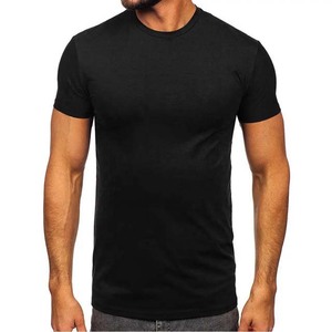 T-shirts pour hommes de couleur noire personnalisés, manches courtes, vêtements d'été, vêtements pour hommes de haute qualité, col rond, coton, t-shirts pour hommes - Product Image 1