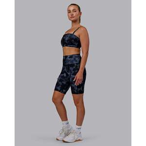 Pantalones Cortos Fusion Ultra High-Rise 9 con Bolsillos - Tie Dye Midnight para Correr y Hacer Ejercicio - Product Image 5
