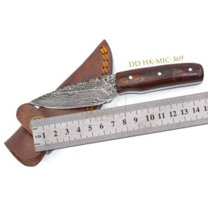 Hot Selling DD-HK-MIC-364 Outdoor Hunting Knife 192 Layer Stainless Steel Damascus Micarta Handle Bushcraft <b>Sword</b> Leather - Product Image 6