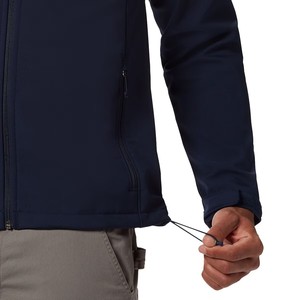 Wholesale Breathable Waterproof Warm Wear <b>Men</b> Adjustable Hem Navy Softshell <b>Jacket</b> OEM Outdoor <b>Jacket</b> Customized Color and logo - Product Image 2