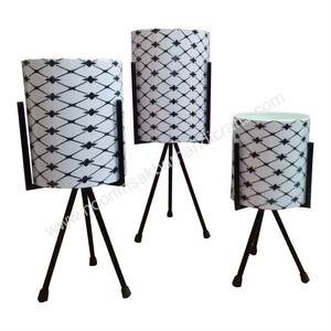 Macetas y jardineras de uso interior impresas con esmalte recubierto de polvo negro Soporte de hierbas de jardín con flores artificiales para uso doméstico - Product Image 3