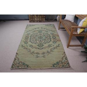 Tapis turc 4,3x8,2 pi (130x251 cm), tapis vintage vert sud-ouest - Product Image 3