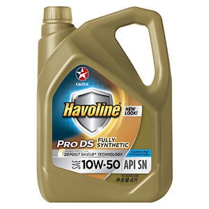 Havoline ProDS <b>Fully</b> <b>Synthetic</b> SAE 10W-50 <b>Engine</b> <b>Oil</b> High Performance 4L for Cars Advanced Protection <b>Engine</b> Lubricants Cleaners - Product Image 1