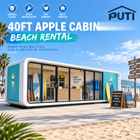 Suite Cabine Apple de 20 pieds en acier modulaire protégé contre la corrosion pour club de plage tropical et hôtel de plongée