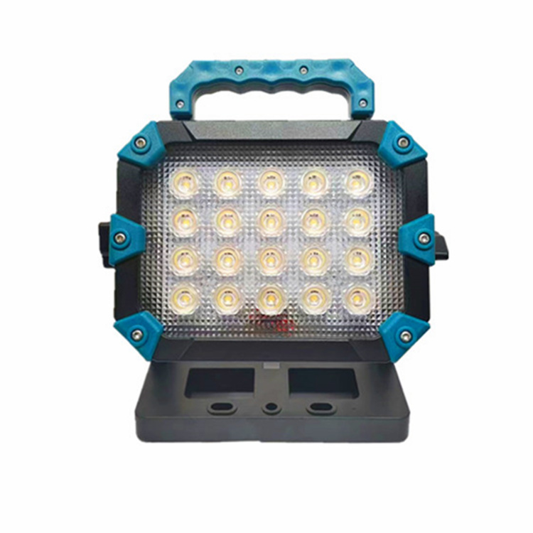 60w 6500 Lm Rechargeable 18V Battery Powered Wireless LED Work Lamp AC/DC Compatible With Cross- Manufactor Battery Adaptor