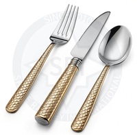 Ensemble de couverts de luxe en acier inoxydable cuillère fourchette couteau pour hôtels restaurants maisons