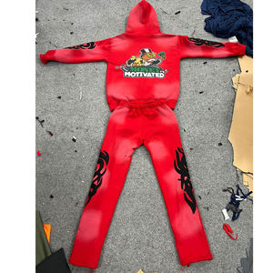 Conjunto Deportivo Personalizado 2025, Conjunto de Pantalones Deportivos de Alta Calidad con Logotipo, Pantalones Deportivos Anchos para Hombre, 100% Algodón, Estampado Personalizado - Product Image 4