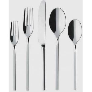 Único diseñador de acero inoxidable mango de aspecto plano nuevo increíble cuchara de acero inoxidable cuchillo tenedor juego de cubiertos - Product Image 1