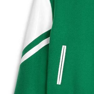 Chaqueta de hombre de béisbol universitario pareja bordada mangas de cuero recién llegada al por mayor - Product Image 5