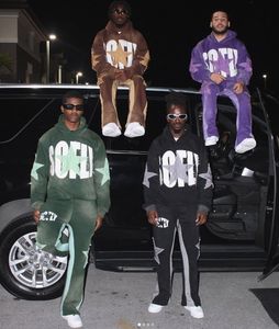 เสื้อครอปสตรีทแวร์ชายเสื้อครอปผ้าฟลีซกางเกงขายาวผ้าฟลีซปักลายสตรีทแวร์ออกแบบได้ตามต้องการ - Product Image 5