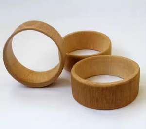 Anillos de Servilleta de Madera de Colores, Hechos a Mano, con Diseño Moderno Indio, para Decoración de Mesa, Bodas, Fiestas, Logotipo Personalizado Disponible - Product Image 2