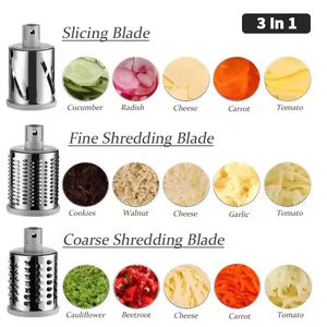 Déchiqueteur et râpe à légumes TEXLERA pour la cuisine - Plastique multifonctionnel respirant et écologique pour le fromage, le chou et plus encore - Product Image 2