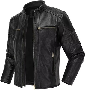 Precio de fábrica de calidad premium Nuevo diseño de moda Tu propia chaqueta de cuero Chaqueta de cuero personalizada para hombres - Product Image 1