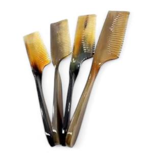 Vente en gros de peignes communs écologiques corne de buffle et corne de boeuf peigne de massage méridien tête en croissant artisanat naturel pour le massage - Product Image 5