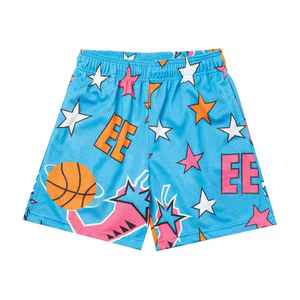 Short d'été décontracté à taille élastique et logo personnalisé Short haut streetwear pour homme 100% coton Short taille USA pour homme - Product Image 5