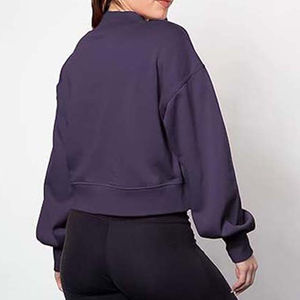 Womens 100% Cotton French Terry Oversized <b>Turtleneck</b> Sweatshirts <b>Long</b> <b>Sleeve</b> Shirts Pullover <b>Tops</b> Loose Fit Fall Sweatshirts - Product Image 4