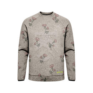 Sudadera con capucha de cuello redondo personalizada transpirable para mujer, suéter de invierno informal transpirable, sudadera frontal anticontracción, bordado con estampado de pantalla - Product Image 1