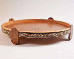 Plato de cena de madera hecho a mano para el hogar y la cocina, plato de madera maciza de Acacia natural, tamaño personalizado a bajo precio - Product Image 2