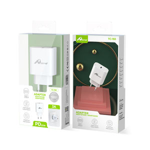 Cable de Carga Eléctrica Inteligente para Teléfonos, Videojuegos, Relojes, Cámaras, Logotipo, 20W, PD/QC3.0, USB + CABLE, IP, Blanco, 20W, 1A, 1 Unidad - Product Image 1