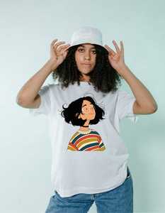 เสื้อยืดพิมพ์โลโก้สำหรับผู้หญิงเสื้อยืดพิมพ์โลโก้การ์ตูนผ้าฝ้ายออกแบบได้ตามต้องการ - Product Image 1