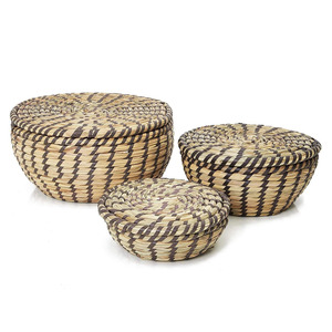 กล่องหญ้าทะเลที่เก็บของในห้องครัวห้องนอนกล่องฟางเก็บหญ้าทะเล - Product Image 3