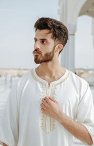 Recientemente presentado elegante moderno hombres Kandura Jubba Casual ropa islámica diseño frontal transpirable ligero secado rápido MAXI - Product Image 3