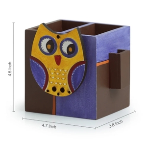 เครื่องใช้บนโต๊ะอาหารลายนกฮูกและที่ใส่ไม้จิ้มฟัน3พาร์ติชั่นชั้นไม้ - Product Image 6