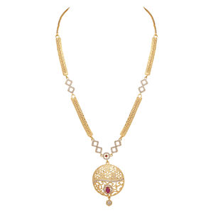 Collares de piedra AD chapados en oro, joyería de Formación de Piedra AD, joyería de Festival, joyería tradicional, joyería llena de oro Oro Joyeria - Product Image 4