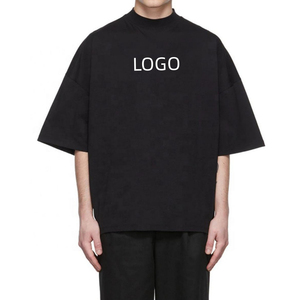 เสื้อยืดคอกลมโอเวอร์ไซส์ผ้าฝ้ายแบบยูนิเซ็กซ์ พิมพ์ลายตัวอักษร คุณภาพสูง ผ้าฝ้าย 100% - Product Image 2