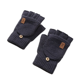 Invierno tejido dedo completo transpirable pantalla táctil cálido Flip mitones para adultos deportes ciclismo al aire libre - Product Image 1