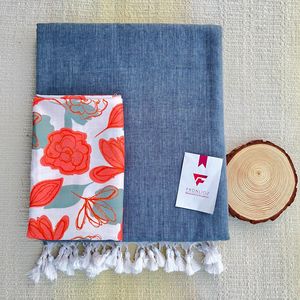 Suave Kadhi algodón Pallu adjunto Jalar y blusa de impresión digital hermoso Sari - Product Image 2