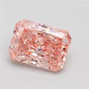 Cojín Rosa vívido elegante, cojín de diamante creado en laboratorio, corte Ascher, Diamante Suelto, Ideal para anillos, colgantes y joyería personalizada - Product Image 2