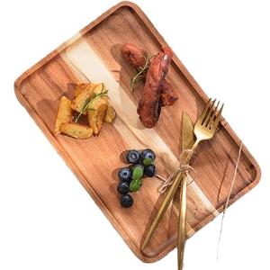 Plateau de service en bois d'acacia de haute qualité dessus de table vente chaude plateau en bois de service de nourriture fournisseur en gros de l'Inde - Product Image 3