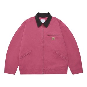 เสื้อแจ็คเก็ตผ้าแคนวาสผู้ชายสไตล์วินเทจ 100% ผ้าฝ้าย ไม่ถักทอ สวมใส่สบายสำหรับฤดูหนาว ปิดด้วยซิป คอตั้ง น้ำหนักเบา บาง  สั่งซื้อขั้นต่ำน้อย - Product Image 4