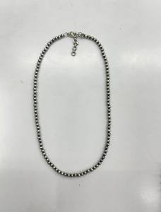 Venta caliente estilo Vintage cuentas de Navajo naturales joyería/collar hecho a mano de plata esterlina, collar de cuentas de plata Navajo de 14 MM - Product Image 2