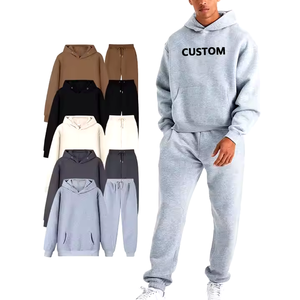Sudadera con capucha de forro polar grueso de poliéster/algodón, transpirable, gris ceniza, talla grande, con refuerzo apilado, personalizada, para envío mundial - Product Image 3