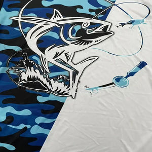 Camisas de Pesca Casuales para Hombre con Protección Solar UPF 50+, Nuevo Diseño, 100% Poliéster Spandex, Manga Larga, Cuello con Estampado - Product Image 4