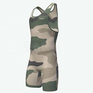 Combinaison de lutte pour femmes Pro Fit, évacuation de l'humidité, respirante, légère, 100% polyester, sans manches, équipement pour les compétitions de gym - Product Image 2