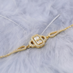 Trendy Baguette Rectangle Shape <b>Charm</b> Women Bracelet Turkish Wholesale Handcrafted 925 Sterling Silver Jewelry - Product Image 2