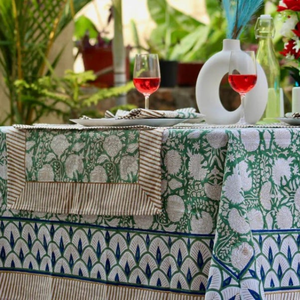 Organic Custom Printed 100% Cotton Tablecloth - Sustainable Eco-Friendly Table Linen Manufacturer Bulk Supply from India OEM - Product Image 4
