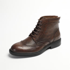 รองเท้าบูทหนังวัวแท้คุณภาพสูง ระบายอากาศได้ดี ทนทานต่อการสึกหรอ เหมาะสำหรับใส่ในชีวิตประจำวัน เดินทาง และกิจกรรมกลางแจ้ง - Product Image 4