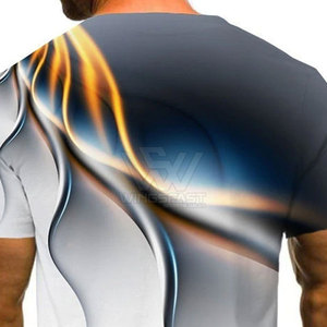 Camiseta de sublimación de diseño personalizado de secado rápido hecha en Pakistán 100% algodón camiseta de sublimación impresa de ajuste suelto para hombres - Product Image 6