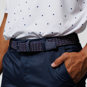 Cinturón de Golf con hebilla de acero Formal trenzado de alta calidad para hombres, ajuste Flexible, varios colores, combina con cada atuendo - Product Image 3