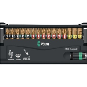 Wera 30-Piece <b>Bit</b> Assortment with Diamond 1 Check Including Slotted/PH/PZD/TX <b>Screwdrivers</b> - Product Image 3