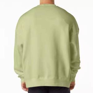 Sweat-shirt homme 100% coton de haute qualité pull-over sweat à col rond logo personnalisé épaule tombante sweat-shirt Streetwear décontracté - Product Image 3