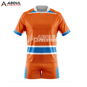Durable Men Rugby Uniform Premium Polyester Material Quick Dry Short Sleeve Shirt And Shorts Perfect For Teams Youth Clubs - Product Image 2