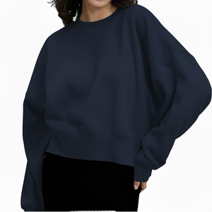 Sudadera Extra Grande para Mujer, Cómoda, de Algodón Suave de Primera Calidad, Estilo Holgado, Manga Larga, Informal, para Calle - Product Image 1