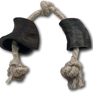 Cuerno de búfalo natural y Cuerda de algodón para masticar perros, juguete duradero para masticadores agresivos, Salud Dental y juego interactivo - Product Image 3