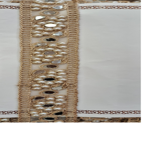 Cintas y cordones bordados a máquina para vestidos de novia de Organza hechos a medida con colores fijos de trabajo de perlas y espejos muy mezclados - Product Image 4